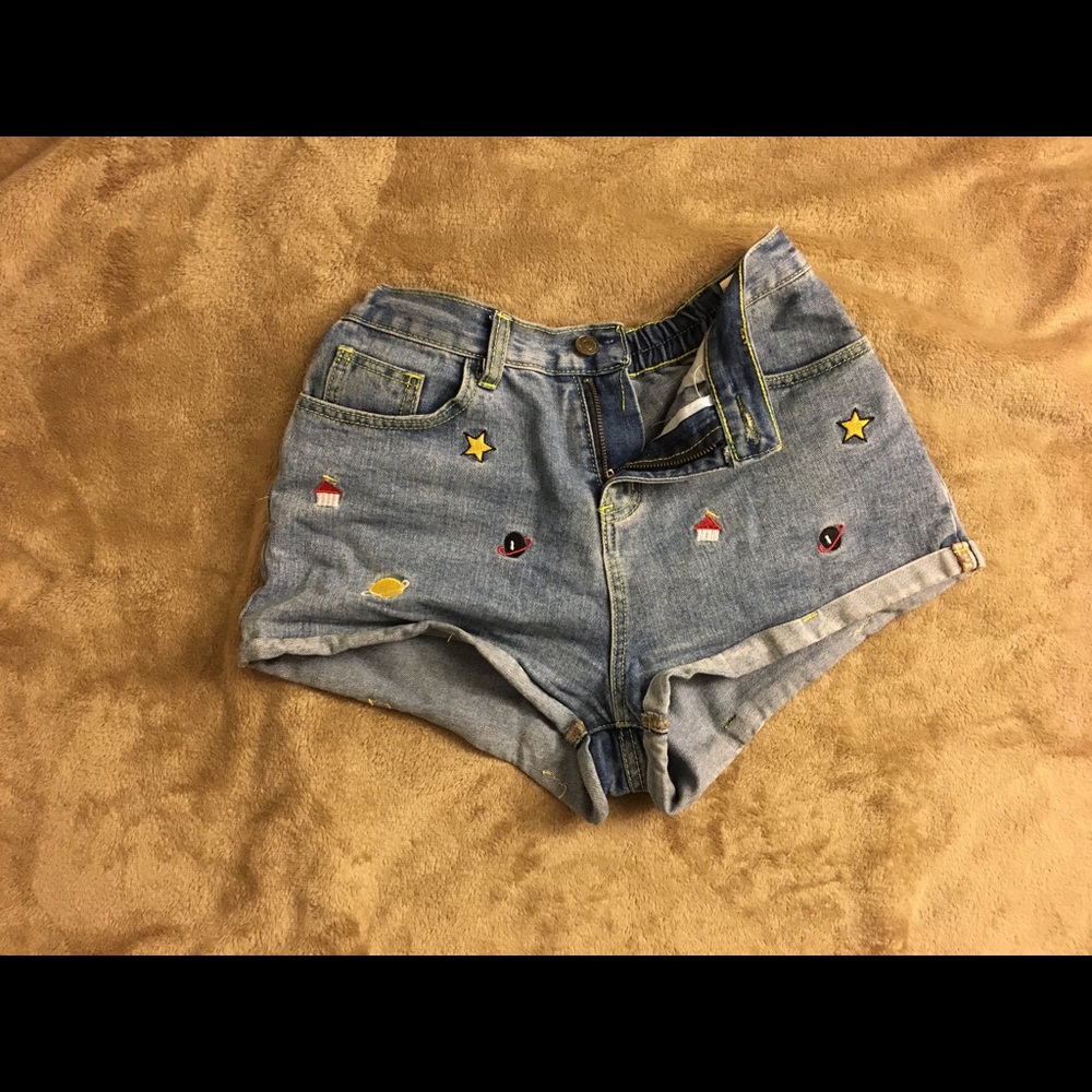 High Waisted Cute Denim Shorts